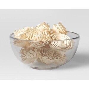 X2 Threshold Floral Bowl Vase Filler - 18pc Cream Ivory Farmhouse Flowers - New